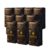 Pack de 10 unidades de yerba mate Valka Suave en bolsas de 500 gramos con diseño marrón y detalles gráficos amarillos