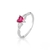 Anel coração trançado pink - comprar online