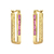 Argola retangular cristal - comprar online