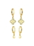 Dupla argola trevo e bolinha - comprar online