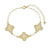 Pulseira trevo metalizado grande - comprar online