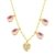 Choker coração e gotas kunzita - comprar online