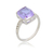 Anel retangular lavanda cravejado - comprar online
