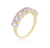 Anel meia aliança oval lavanda - comprar online