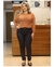 Imagem do Blusa tule duplo marrom caramelo de manga comprida D'Laport