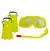Súper Set de Buceo Base-X Splash con Patas de Rana, Snorkel y Máscara Amarillo