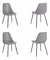 Silla Comedor Cocina Joy Estructura Tapizada Ecocuero X4 Und Estructura De La Silla Negro Asiento Gris Diseño De La Tela Eco Cuero - Tengo Todo