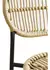 Imagen de Silla Bamboo Estructura Y Patas De Hierro Pintadas Al Horno Negro + Asiento Y Respaldo Tejidos En Hilo Sintético Simil Bambú X2 Unidades