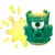 Muñecos Slime Cartoon Monsters Cíclope Color Verde Ditoys
