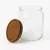 Frasco De Vidrio Liso Con Tapa Madera 9x15 950ml - comprar online