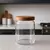Frasco De Vidrio Liso Con Tapa Madera 9x15 950ml en internet