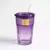 Vaso De Vidrio Con Tapa Y Sorbete 420 Ml Colores Degradados