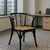 Sillas De Comedor Bistro Nordicas De Madera Olmo X2 Unidades Estructura de la silla Negro Asiento Marrón claro Diseño de la tela Rattan en internet
