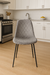 Silla Comedor Cocina Joy Estructura Tapizada Ecocuero X4 Und Estructura De La Silla Negro Asiento Gris Diseño De La Tela Eco Cuero en internet