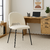 Silla Comedor Cocina Mylo Tapizado Terciopelo Velvet Estructura Negro Asiento Beige - tienda online