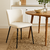 Silla Comedor Cozy Tapizada Terciopelo Velvet Antimanchas Estructura Negro Asiento Beige - comprar online