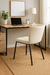 Silla Comedor Cozy Tapizada Terciopelo Velvet Antimanchas Estructura Negro Asiento Beige - Tengo Todo