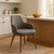 Sillón Hadid Comedor Madera Maciza Tapizado Lino Antimanchas Estructura Marrón claro Asiento Beige - tienda online