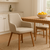 Sillón Hadid Comedor Madera Maciza Tapizado Lino Antimanchas Estructura Marrón claro Asiento Beige - tienda online