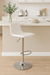Banqueta Stick Regulable Asiento Tapizado En Ecocuero Blanco - comprar online