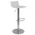 Banqueta Stick Regulable Asiento Tapizado En Ecocuero Blanco