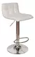 Banqueta Regulable Cuadros Ecocuero Blanco Con Respaldo Medio Y Base Giratoria De Metal - tienda online