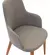 Sillón Hadid Comedor Madera Maciza Tapizado Lino Antimanchas Estructura Marrón claro Asiento Beige - Tengo Todo