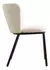 Silla Comedor Cozy Tapizada Terciopelo Velvet Antimanchas Estructura Negro Asiento Beige - tienda online