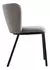 Silla Comedor Cozy Tapizada Terciopelo Velvet Antimanchas Estructura Negro Asiento Beige