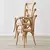 Silla De Comedor Cocina Cross De Madera Esterilla De Rattan Estructura Roble