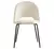 Silla Comedor Cocina Mylo Tapizado Terciopelo Velvet Estructura Negro Asiento Beige