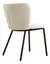 Imagen de Silla Comedor Cozy Tapizada Terciopelo Velvet Antimanchas Estructura Negro Asiento Beige