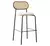 Banqueta Alta Taburete Pottery Pana Velvet Estructura Hierro Color Beige - comprar online