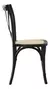 Imagen de Silla De Comedor Cocina Cross De Madera Esterilla De Rattan Estructura Roble