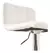 Banqueta Regulable Cuadros Ecocuero Blanco Con Respaldo Medio Y Base Giratoria De Metal - Tengo Todo