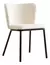 Silla Comedor Cozy Tapizada Terciopelo Velvet Antimanchas Estructura Negro Asiento Beige en internet