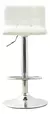Banqueta Regulable Cuadros Ecocuero Blanco Con Respaldo Medio Y Base Giratoria De Metal