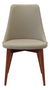 Imagen de Silla Hadid Comedor Madera Maciza Tapizada Lino Antimanchas Estructura Marrón Claro Asiento Beige