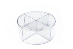 Caixa redonda 12cm com divisória - 1 unidade na internet