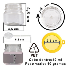 Potinhos de plástico com colher para papinha - 10 unidades - comprar online