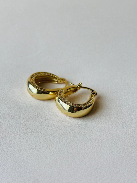 Aros con strass Gold - comprar online