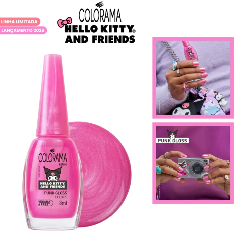 Esmalte Colorama Hello Kitty Punk Gloss 8ml