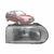 Farol Dianteiro Direito Para Gol G2 (1995 A 1999), Parati (1996 A 2000) E Saveiro (1998 A 1999) - Lente De Vidro, Lâmpada H4 - Autopeças Fuscão Preto
