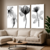 Kit 3 Quadros Florais Preto e Branco para Decoração Minimal - Divino Quadros - Arte Exclusiva para Transformar Seu Espaço