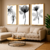 Kit 3 Quadros Florais Preto e Branco para Decoração Minimal na internet