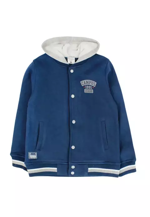 Chaqueta Niño Azul Botones y Capucha Ficcus - comprar en línea