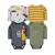 Set 4 Bodys Bebé Niño Dino Tedmimak - comprar en línea