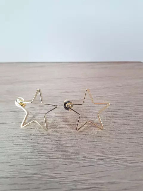 Aros Estrella Pegados Baño de Oro - comprar en línea