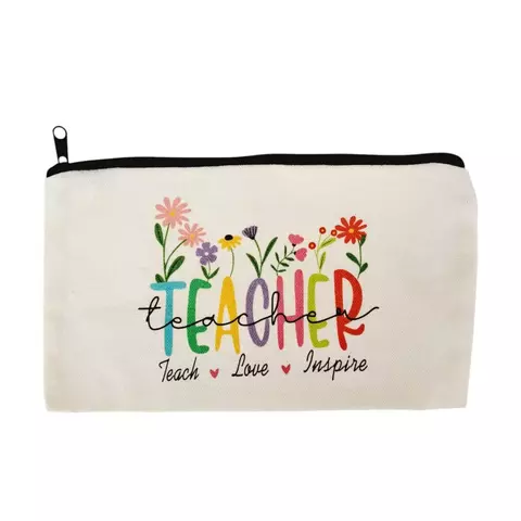Estuche Flores Beige Profesor Teacher - comprar en línea