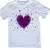 Polera Básica Blanco Corazón 7-8 años - comprar en línea